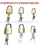 european style brass padlock