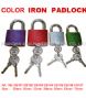 color iron padlock